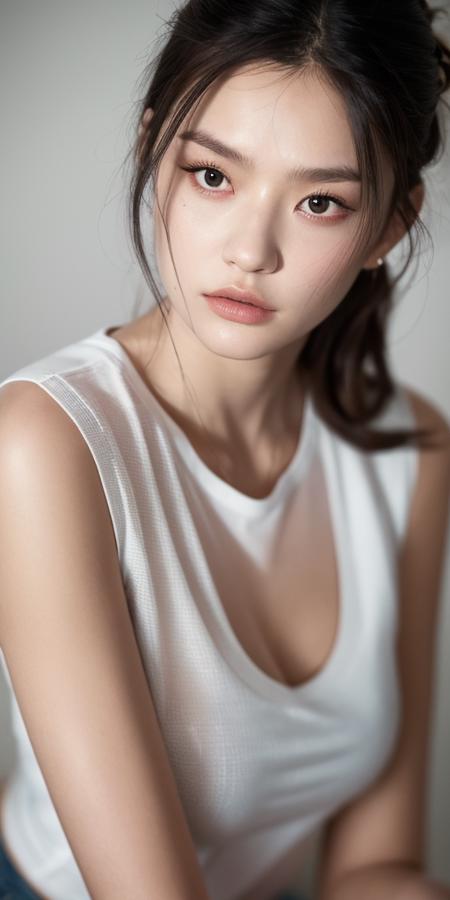 a girl,looking_at_viewer,<lora:linyun:0.75>,full-body shot,white shirt,
(Best quality details:1.2),realistic,8K High definition,Ultra Detailed,High quality texture,intricate details,detailed texture,finely detailed,Detailed beautiful delicate face,Depth of field,Ray tracing,Best quality,high definition,