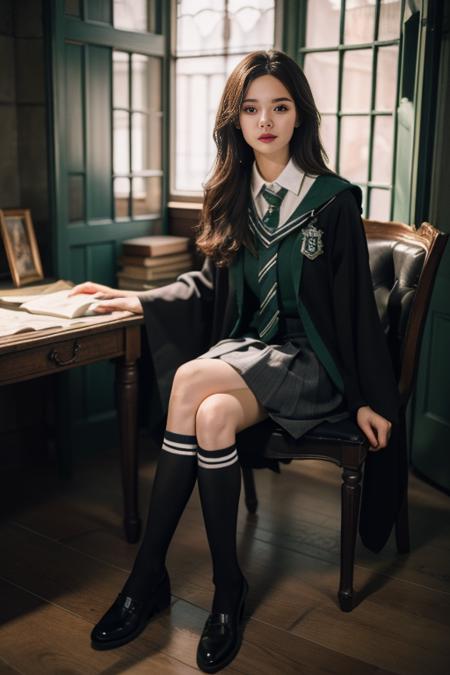 slytherin uniform, hogwarts school uniform,