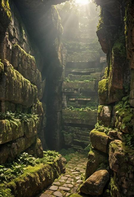 (Ancient megalithic civilization, Azka Lines, on Easter Island:1.5), (The colonial city of the future, in the mist-filled Grand Canyon, on an unknown Earth-like planet, 2 moon on sky, Spaceship flight connects colonies, waterfulls:1.3), (Machu Picchu, a mountain settlement, incredibly spectacular:1.2), (Mario Botta:1.3), (avant-garde, future, reality, science fiction, photorealistic), (modern architecture:1.2), White limestone with black granite, fountain, waterfall, landmark, square, path, narrow street,
(Large Files, Ultra Realistic, 8K, 16k, FHD, HD, VFX, Perfect, Photography, composition, Architecture Sales Photography, Architecture Competition, Ultra High Resolution, Cinematography, High Resolution Image:1.1), (dramatic lighting, direct sunlight, ray tracing, clear shadow:1.2),  (real landscape:1.1), (blurred background:1.0), (urban background, more_details) ,
great lighting, clear, extremely detailed, tunnel