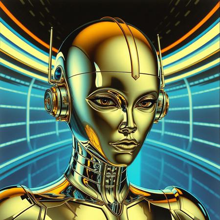 Avant-garde , 1970s futurism, chrome and gold