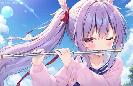 playing instrument flute