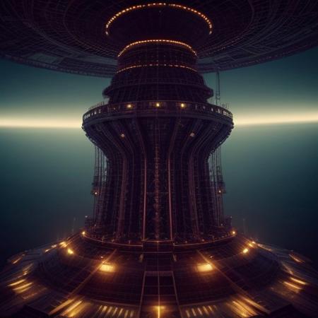 stretch, Sharp image, 4k, 8k, Detailed and Intricate, Cinematic,  
OverallDetail,  ultra detailed, ultra resolution, vault, no people, fully generated, amazing, beautiful, highest quality, detailed technology, machinery, futuristic, perfect, 4k definition, megalophobia, great lighting, massive structure in space with light shining all around it