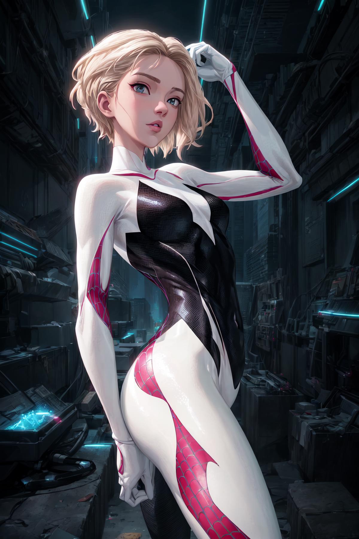 Spider Gwen (commission) | Goofy Ai image by _GhostInShell_