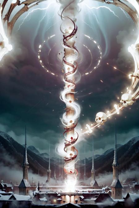 <lora:BoneMagic-22:0.8>, bonemagic, energy stream, abstract, Salzburg, music of Mozart