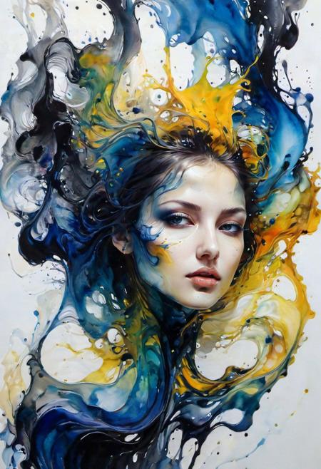 ((gorgeous woman)), by Wadim Kashin, looking at viewer, analog glitch, (Infographic Drawing but extremely beautiful:1.4), swirling ink, oil and watercolor painting, intricate details, masterpiece, best quality,
<lora:looking_at_viewer:2>,