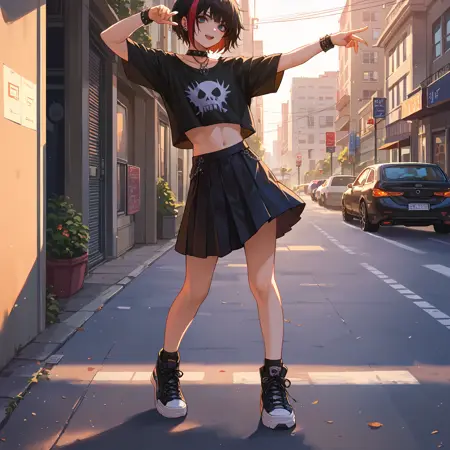 Arms to the right, photo pose