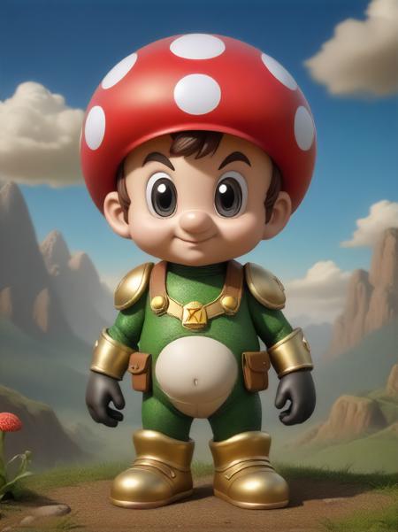 Parasitic entity, Super Mario style art, Vibrant, cute, cartoony, fantasy, playful, reminiscent of Super Mario series, naoto hattori and thomas moran, <lora:more_details:0.8>, <art by mooncryptowow:0.6>,