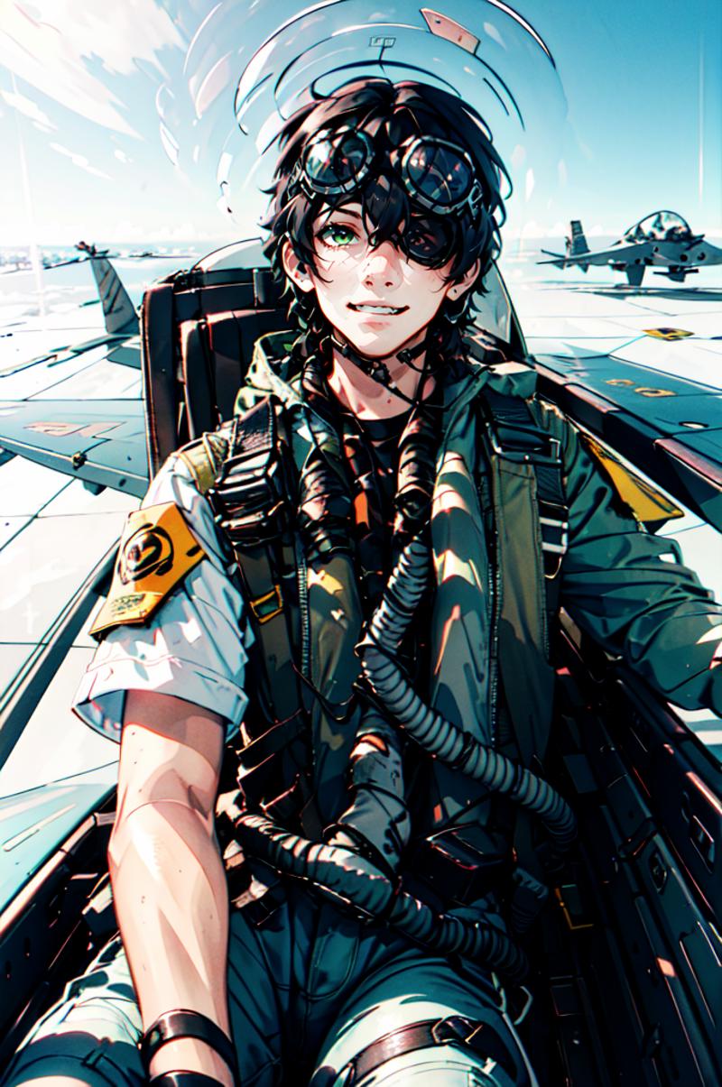 selfie in a fighter jet cockpit (Yomama) image by Maxetto