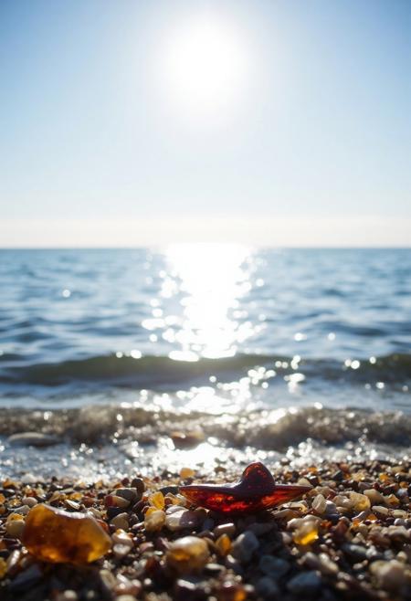 If, by a chance, a mussel
Or a playful odder
Would take one shard ashore
Maybe someone, sometime
Should find the amber
And lift it to the sun
