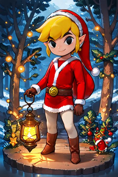 Santa Link! Toon Link - Multiple Outfits (The Legend Of Zelda: Wind Waker) [Pony & SD1.5] Illustrious