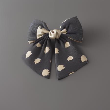 ajd,bow,solo, star prints on bow, 
simple background,grey background,
 <lora:bowv2-lion-000003:1>