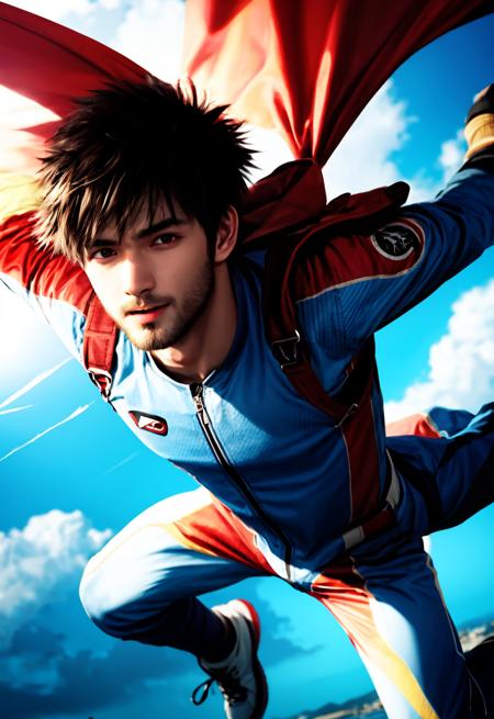 boy skydiving, clouds, wind, muscular,
vibrant colors, colorful art style,
soft lighting, soft shadows, detailed textures, dynamic lighting,
nice hands, perfect hands,
<lyco:GoodHands-beta2:1.0>
<lora:add_detail:1>