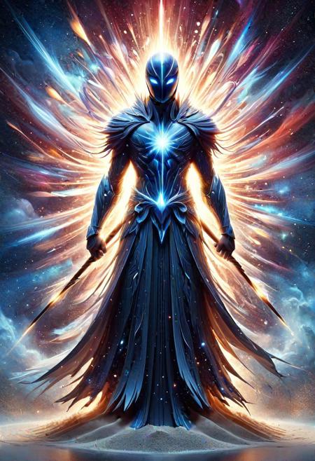 full body, dynamic pose, ral-sprnva, crisp focus,ethereal fantasy concept art of intricate paper quilled sand spirit holding staff, complex nebula background, vibrant, beautiful paper quills, hyper detailed, insane depth, gorgeous composition, chaotic but orderly, magnificent, celestial, ethereal, painterly, epic, majestic, magical, fantasy art, cover art, dreamy, magic, surreal, fantasy, digital art, wlop, artgerm and james jean, ultra hd, realistic, vivid colors, highly <lora:ral-sprnva:1> ral-sprnva