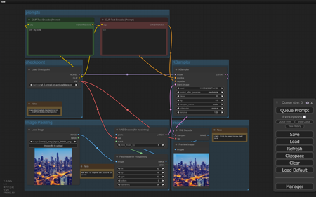 ComfyUI image outpaint - image expanding v1.0