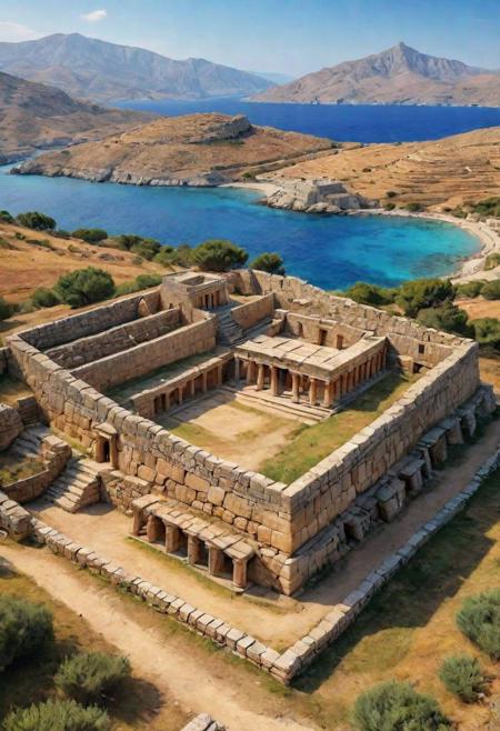 Rise of Minoan Civilization in Crete; lasted until 1100 BC, masterpiece, high definition, realistic, 4k