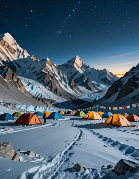 plateau on Mount everest illu