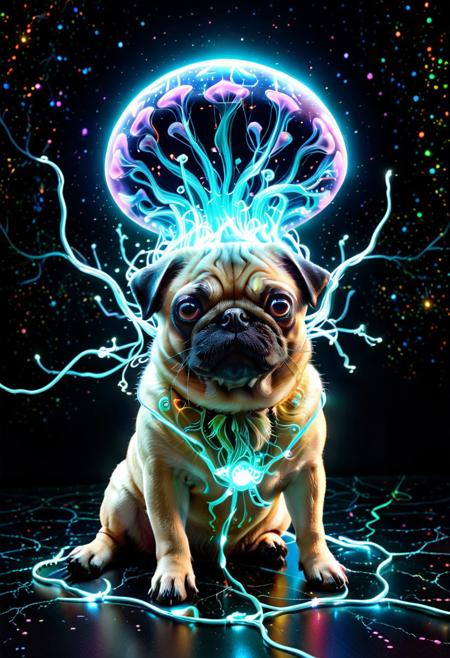 This stellar (pug) is inspired by the Biolumens Universe model crafted by the brilliant GenerationParadox. From luminescent kitchens to radiant landscapes, let your imagination run wild and illuminate every corner of your creation! 💡 Quick Tip: Utilize contrasting colors to make your bioluminescent elements pop against a darkened backdrop. Engage your circuits and get ready to glow! Whether you're channeling the serene glow of a jellyfish or the mystic shine of distant galaxies, we can't wait to see your creations! pug dog, cute pug