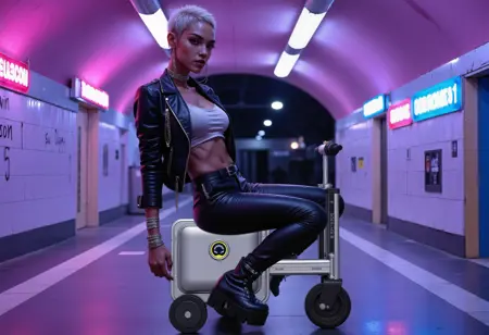 Airwheel rideable Luggage [Flux]