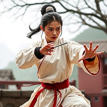 Famous Chinese female martial artist Yan Yongchun uses Yongchun technique to defeat her molester.
.she lived during the reign of Qianlong emperor from 1735 to 1795. She was born in Guangzhou Province in southern China.  nun Wu Mei aka Ng Mui –  Yan was molested by a local thug. The nun took pity on Yan and taught her the new system developed specifically with a woman's needs in mind – it emphasizes using technique over power to subdue a stronger opponent.
Yan was thus able to beat the man