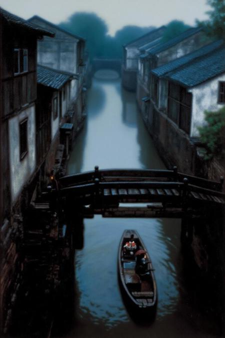 Canal Reveries: Chinese and Venetian Canal Landscape Oil Painting Style (Chen Yifei) v1.0