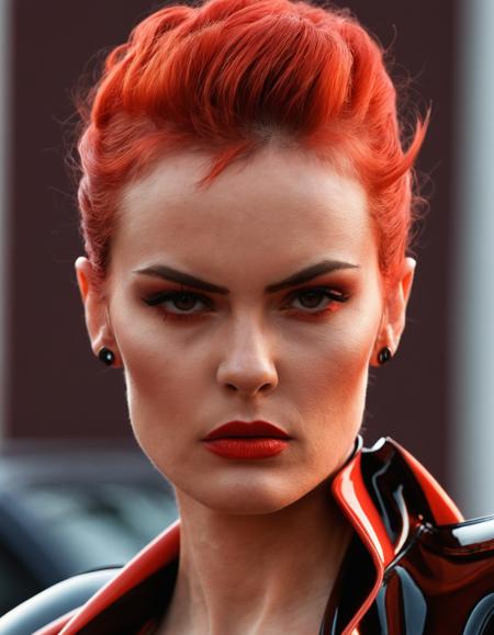 Abstract style fashion,fashion photography,<lora:Didier Mouron CLIP Fashion-000005:1>,style of laura sava,inspired by Syd Mead,Didier Mouron,, Anger theme, furrowed brow, tightened jaw, narrowed or glaring eyes, (clenched fists:0.6), red, (orange, black:0.3), (dark aura:0.5), angry, (anger vein, spoken anger vein:0.6), . Non-representational, colors and shapes, expression of feelings, imaginative, highly detailed<lora:volumetric lighting-000005:1><lora:volumetric lighting-000005:1><lora:volumetric lighting-000005:1><lora:volumetric lighting-000005:1>