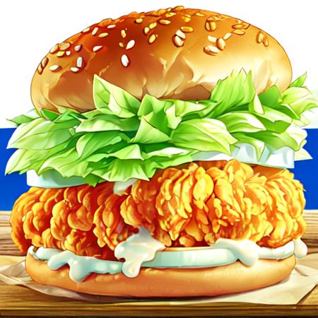 true apology, chicken sandwich <lora:giveme2-10:1>