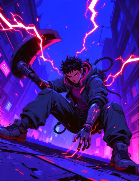 Qwen_Cyberpunk anime style