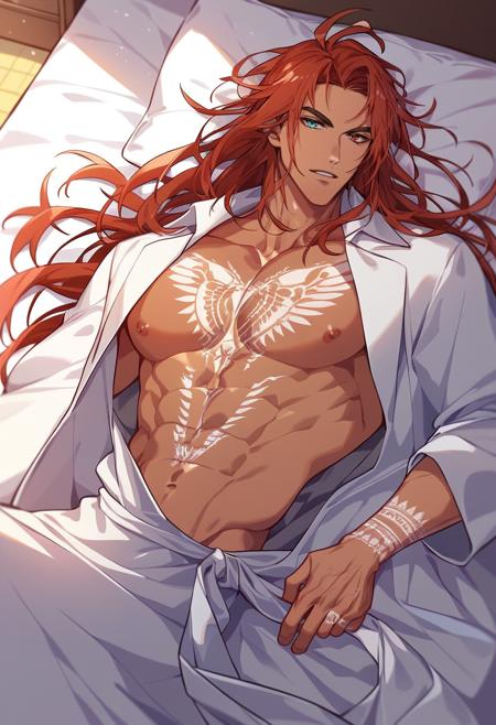 dante long hair dark skin tattoo heterochromia