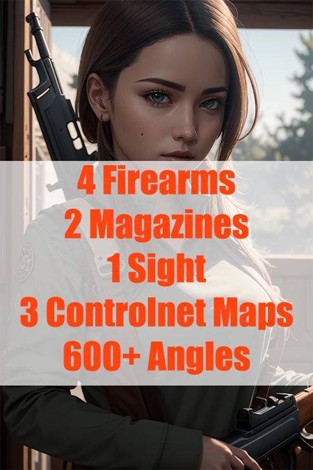 Firearms Controlnet Maps Set WeaponV1
