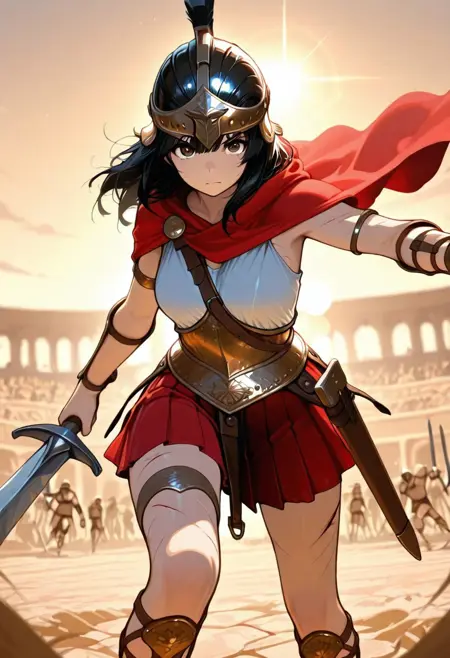 Anime Style Roman Gladiator
