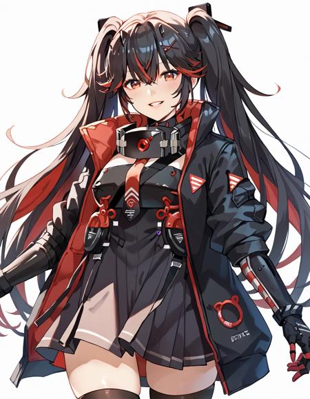 long hair, one side up, black hair, red eyes  long hair, twintails, black hair, colored inner hair, red eyes long hair, straight hair, black hair, colored inner hair, red eyes short hair, streaked hair, black hair, red hair, vmp horns, vmp tail, vmp wings, low wings,red eyes Luciadef,def dress, def jacket, open jacket, mechanical arms, def thighhighs Luciadrs,EG dress, EG detached sleeves, see through sleeves, EG thighhighs, EG necklace, EG hair ornament, EG earrings Luciasmr,DoR dress, DoR skirt, black skirt, DoR earrings, DoR hair ornament, DoR hairclip Luciavmp,vmp dress, red dress, short dress, vmp gloves, white gloves, vmp thighhighs, white thighhighs, vmp tattoo