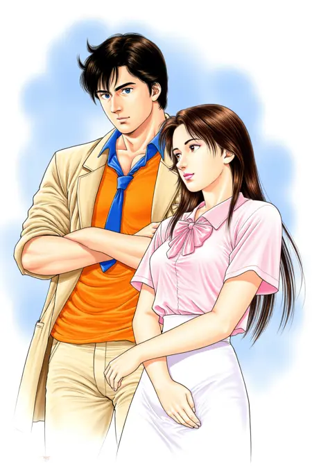 [Flux] Tsukasa Hojo/北条司 《City Hunter》/《城市猎人》《Cat's Eye》/《猫眼三姐妹》- Artist Style