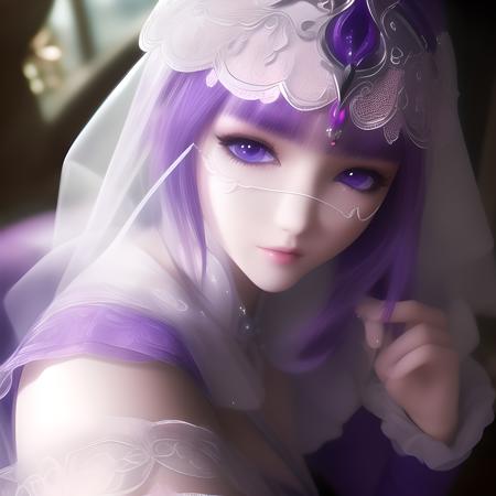 <lora:shaosiming_13200:1>, masterpiece, (best quality:1.4), (ultra highres:1.2),4K quality, (delicate illustration:1.4),(8k, RAW photo:1.2),1girl,purple eyes,veil,armor,dress,wrist cuffs,thighhighs,thigh boots,