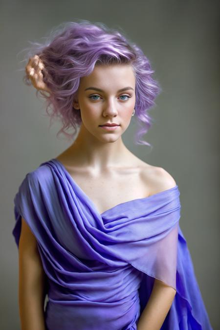 a 25-year-old American dancer female without makeup with a blue dress, in the style of light purple and dark gray, photo taken with provia, slumped/draped, karencore, amber, timeless grace, american barbizon University vodka_portraits <lora:vodka_v4_portraits:0.75>