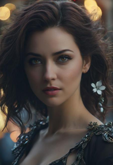 Amazing professional photo a beautiful woman 35 year asGod of love in an aura, the fury of feelings, a beast, light loving smile, acent on her magic eyes, a beautiful man, scify, deus ex machine, flowers and a gentle, exciting tenderness that goes to infinity, humanity, an aura of sexuality, joy, lightness, pleasure, mystery, fractal art, the art of light, Improvised dissection -more than optimal lighting conditions, best quality, masterpiece, detail, complex details, photorealistic, highly detailed, approaching perfection, dynamic, soft light, street of old town,amazing depth of field, stunning extensive details, natural ambient lighting, add details xl,attractiveness, cinematic photography, stunning facial texture detail, hard focus, amazing depth of field, stunning extensive details, natural ambient lighting, add detail