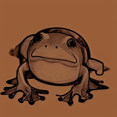 sd15_journalSketch, detailed illustration of a frog catching a fly with his tongue, centered, full view