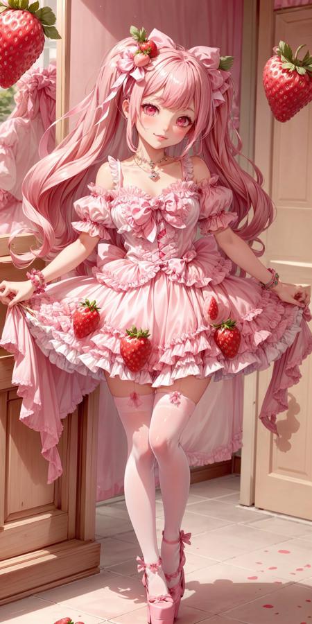 Kawaii Fashion: Strawberry Princess Idol Dress V1