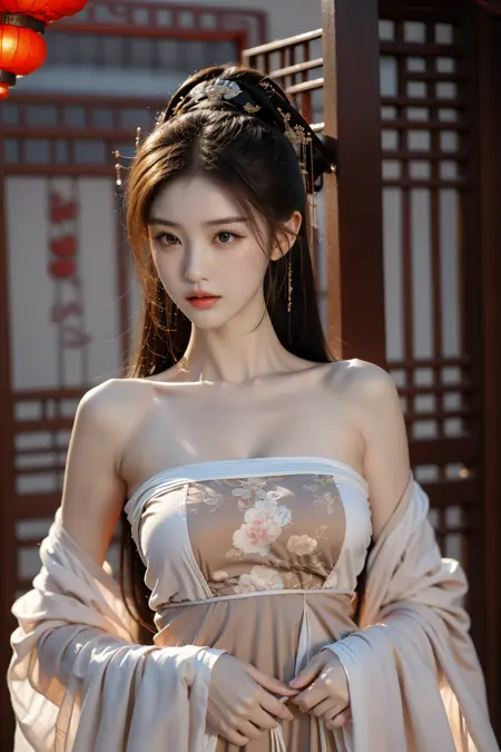 国风露肩汉服