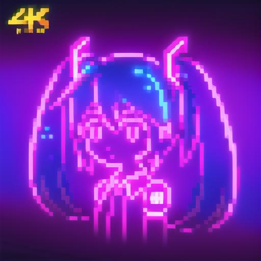 Pixel Neon Art image by SYK006