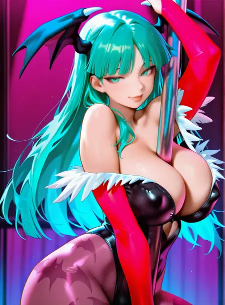 [Illustrious] Stripper Pole Between Breasts