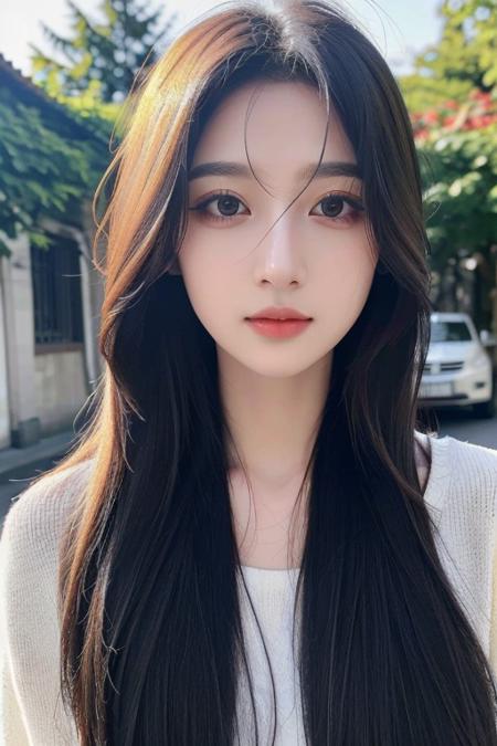 yazhou,(best quality:1.2),ultra highres,high quality,(realistic, photorealistic:1.4),1girl,solo,long hair,black eyes,upper body,(facing_viewer:1.2),looking at viewer,