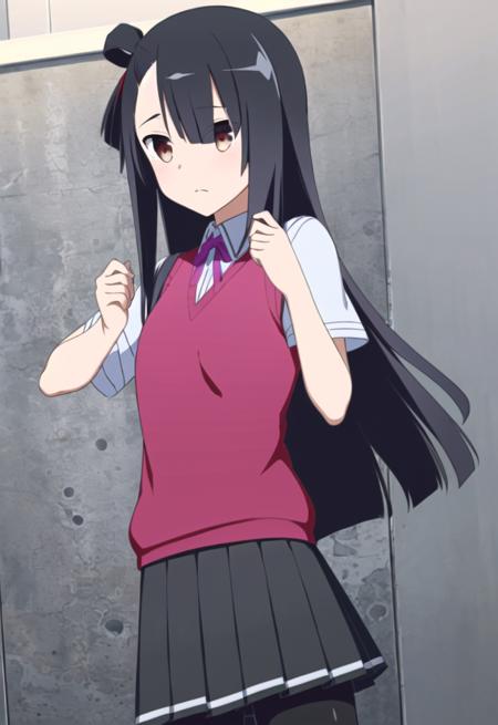 <lora:koorichikage-v8:0.75>,(koorichikage,black_hair,brown_eyes,:1.0), (purple_bowtie,black_school_uniform,white_shirt,long_sleeves_red_cardigan,black_skirt,:1.1), (red_bowtie,white_shirt,red_cardigan,brown_skirt,:1.1), (black_stripe_dress,:1.1), (yuusya,:1.1), (purple_bowtie,short_sleeves_white_shirt,sleeveless_red_cardigan,black_skirt,:1.1), (black_bowtie,gray_sundress,:1.1), (nude,:1.1),