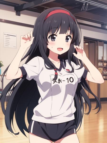 <lora:Itsuki_Pleiades:0.8>,  Itsuki_Pleiades, 1girl,  solo, long hair, black hair, black eyes, 
buruma, blush, gym uniform, smile, open mouth, name tag, child, 
masterpiece, high quality, very_high_resolution, large_filesize, full color,