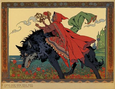 ' textile ' by bilibin ivan in 1905, art nouveau \(modern\) \(style\) ,