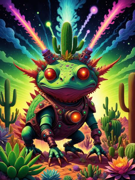 DP Psychedelic Cactus Dream World FLUX & SDXL SDXL