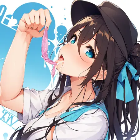 Drink cum from condom