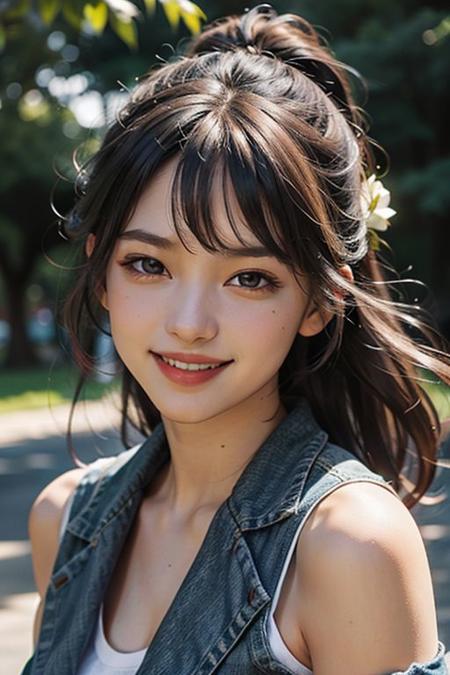 1girl, offshoulder, smile,best quality, masterpiece, ultra high res, photorealistic,