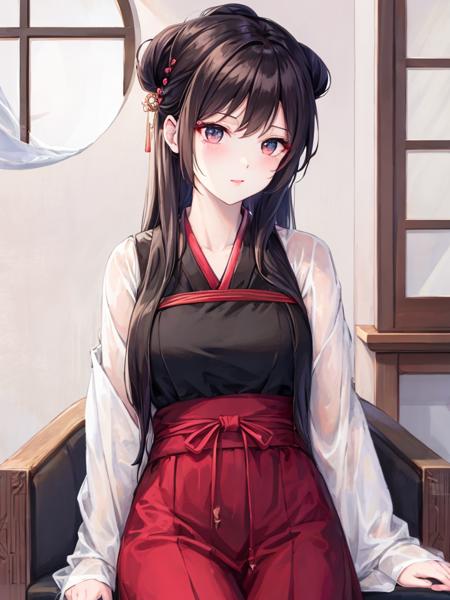 ru_qun,best_quality,head,original_outfit,hanfu,clear details,masterpiece, best_quality, clear details,1girl,other,sitting on chair,cowboy shot,   <lora:ruqun-000007:1>