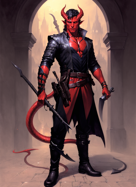 tiefling male no horns