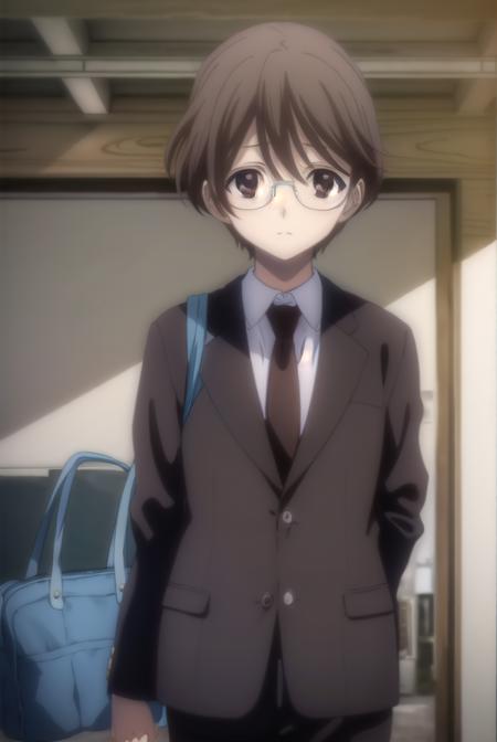 yuuashikaga, <lora:yuuki ashikaga-lora-nochekaiser:1>,
yuu ashikaga uniform, short hair, brown hair, long sleeves, school uniform, male focus, necktie, glasses, bag, formal, suit, (brown eyes:1.5),
BREAK ,
BREAK indoors classroom,
BREAK looking at viewer, (cowboy shot:1.5),
BREAK <lyco:GoodHands-beta2:1>, (masterpiece:1.2), best quality, high resolution, unity 8k wallpaper, (illustration:0.8), (beautiful detailed eyes:1.6), extremely detailed face, perfect lighting, extremely detailed CG, (perfect hands, perfect anatomy),